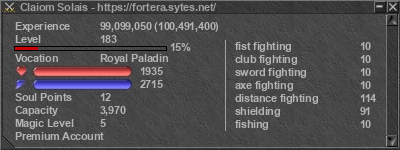 Signature for player Claiom Solais