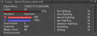 Signature for player Foxxy