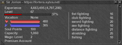 Signature for player Sir Jorion